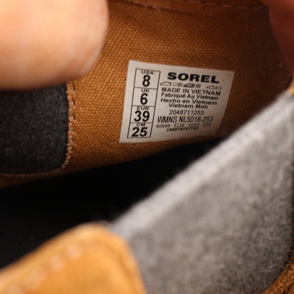 Sorel Emelie III Tawny Buff/Gum 2 Women's 8 Chelsea Waterproof Pull On Boots - Picture 3 of 11